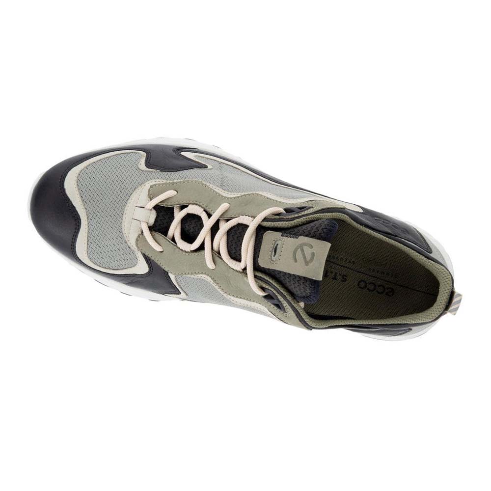 Men's Ecco St.1 Laced Sneakers Grey / Black | Canada 647HAP